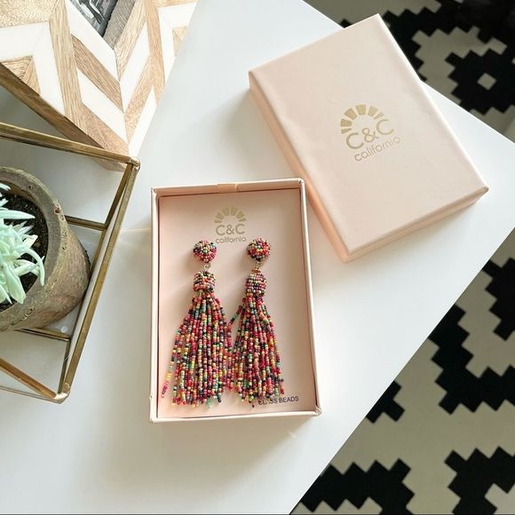 🌈Boho California Rainbow Bead Earrings - Picture 1 of 4